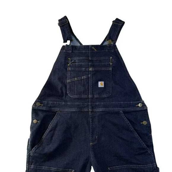 Carhartt Rugged Flex Double Knee Bib Overalls Womens Large 14/16 Reg 104044 464 - Picture 3 of 16